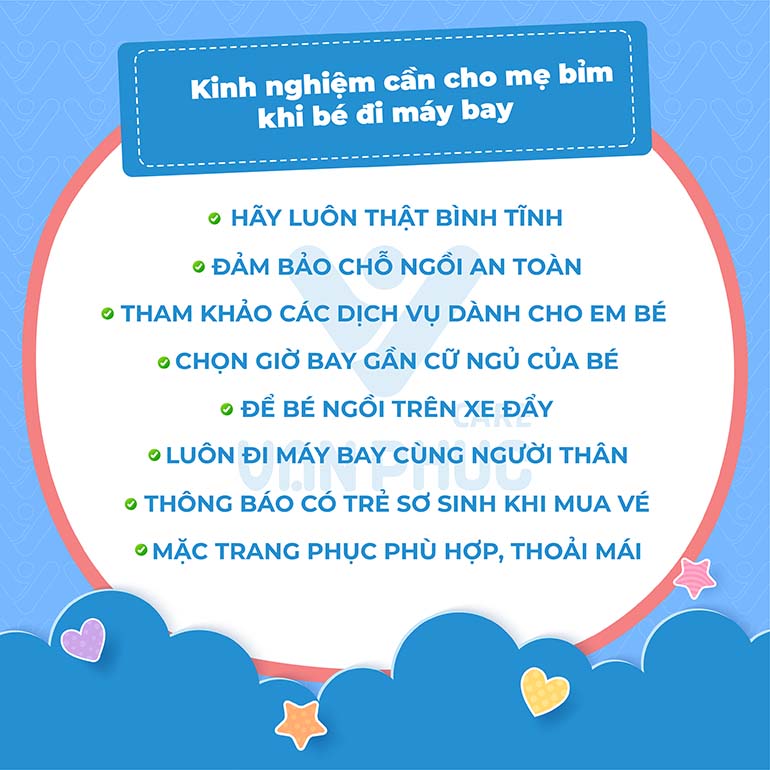 Những điều mẹ cần lưu ý khi cho bé đi máy bay