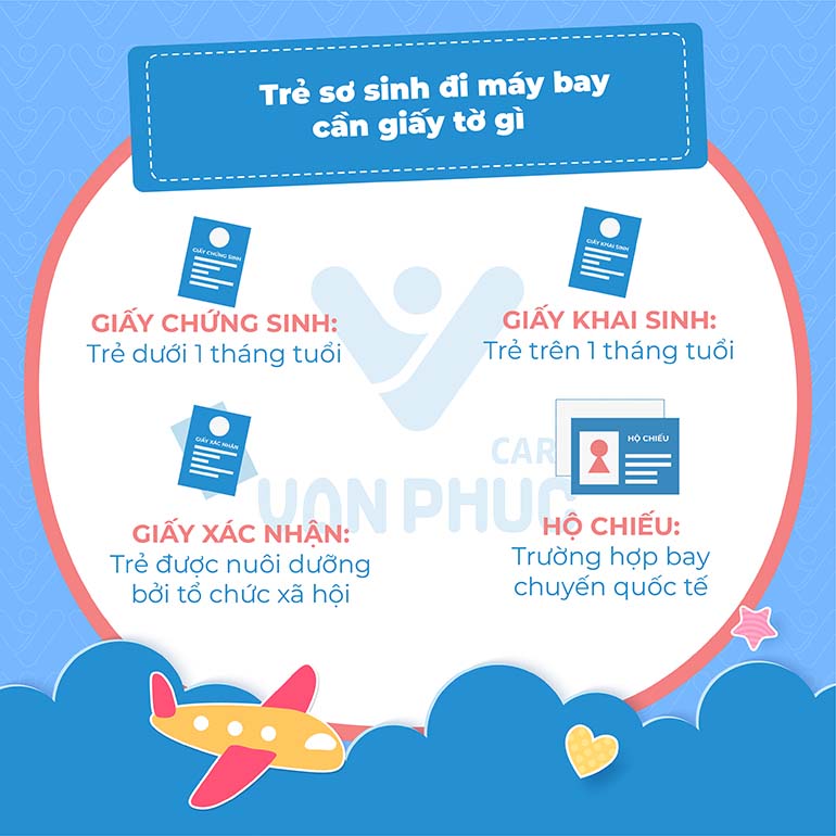 Giấy tờ cần thiết cho trẻ sơ sinh đi máy bay