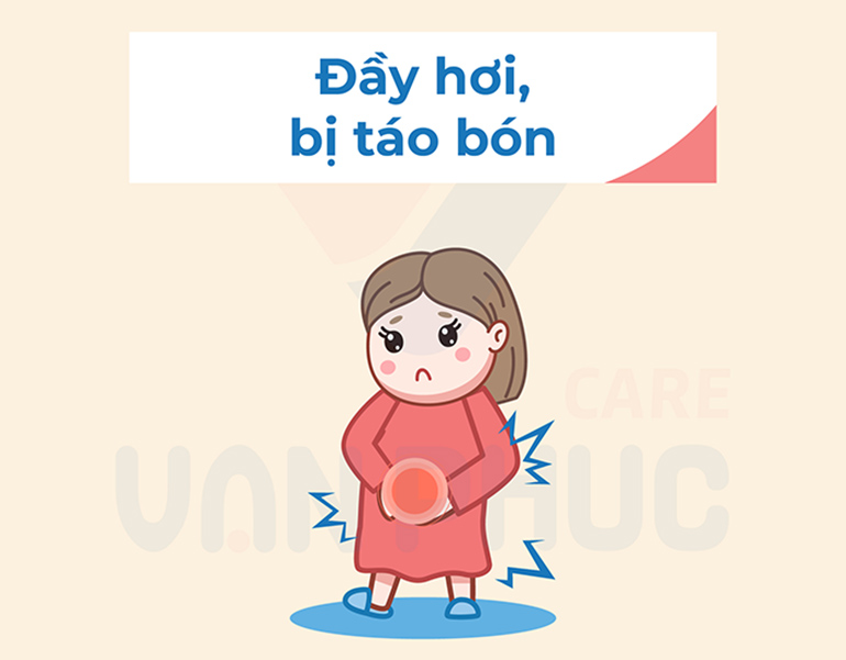 Dấu hiệu có thai: Đầy hơi, táo bón