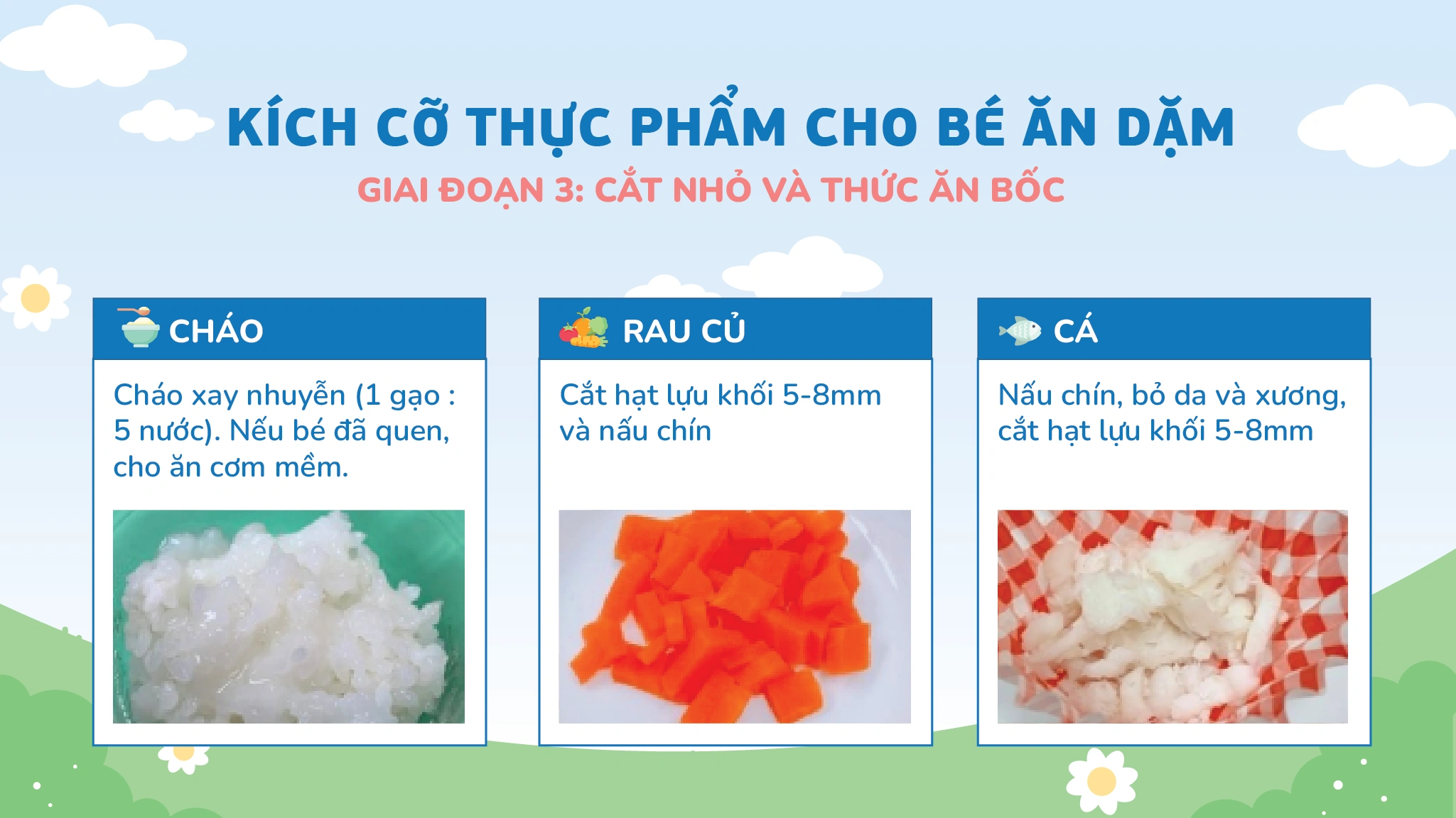 Giai đoạn 3 luyện nhai top tép khi trẻ đạt 9 đến 11 tháng tuổi