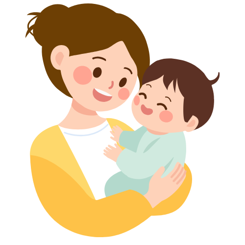 Hình ảnh minh hoạ mối quan hệ tốt giữa mẹ và bé