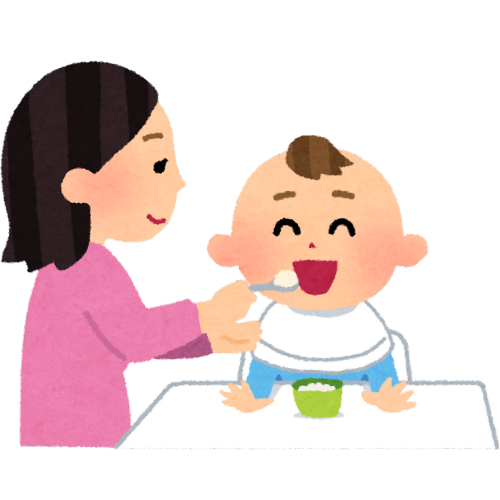 Hình ảnh mẹ đang cho bé ăn dặm